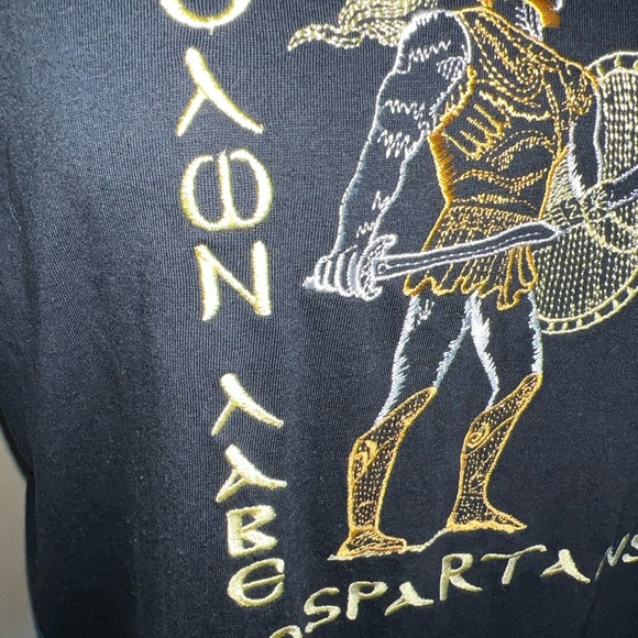 Greece 300 Spartans T Shirt Size L Black Cotton Short Sleeve Monogrammed - Picture 3 of 7